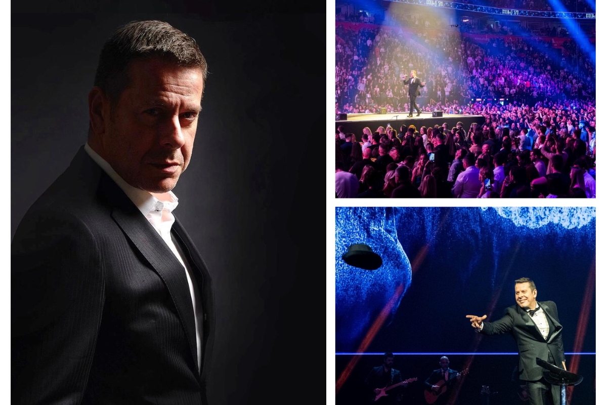 Vlado Georgiev na koncertu u Beogradskoj areni pred punom publikom tokom emotivnog nastupa